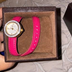 Fuschia  Michael Kors Slim Runaway Watch-Wrapped